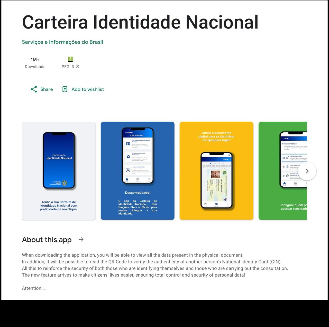 The CIN’S Google Play page